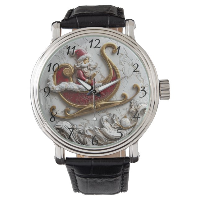 Reloj De Pulsera Santa gliding in a festive sleigh (Anverso)