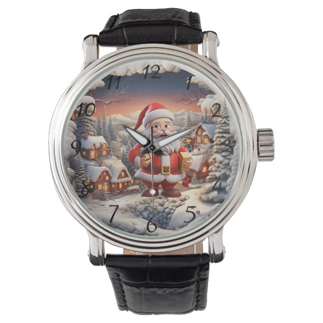 Reloj De Pulsera Santa Mountain Village Gift  (Anverso)