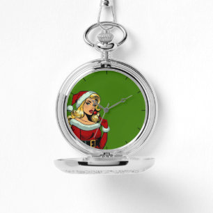 Reloj De Pulsera Santa Pinup: Pop Art Glam