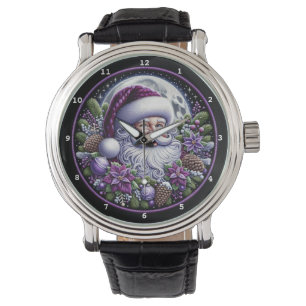 Reloj De Pulsera Santa Purpura Luna Vacaciones