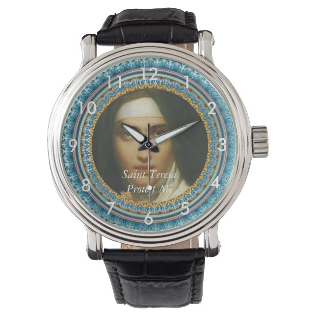 Reloj De Pulsera Santa Teresa Protéjame (Anverso)