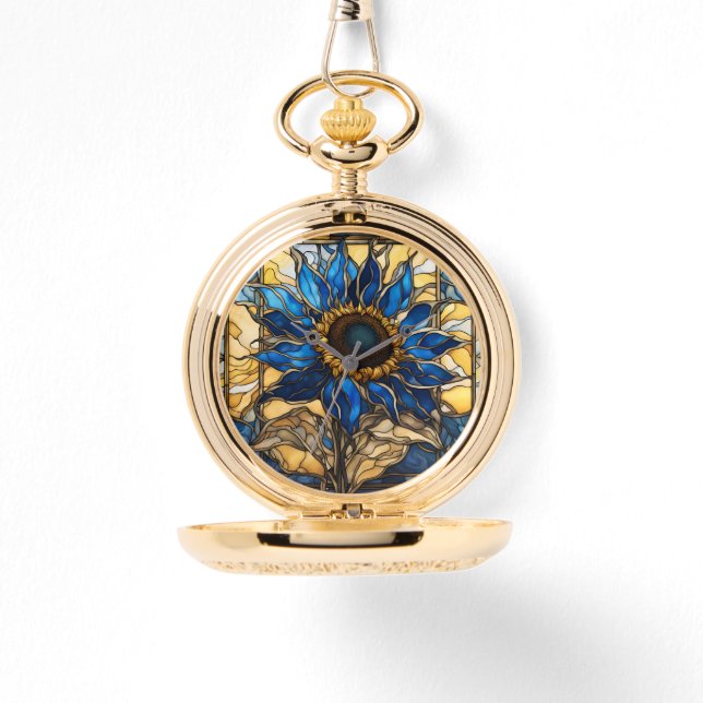 Reloj De Pulsera Sapphire Azul N Dorado Glorieta Manchado Girasol (Anverso)