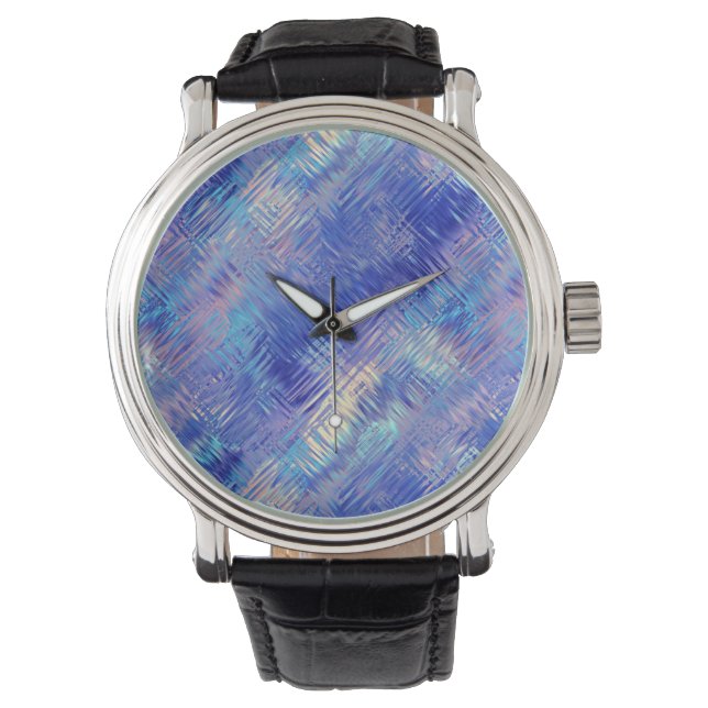 Reloj De Pulsera Sapphire Blue Scribled Textura (Anverso)