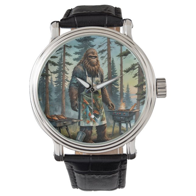Reloj De Pulsera Sasquatch Fish Grillmaster Dad (Anverso)