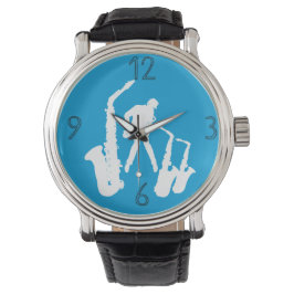 Reloj De Pulsera Sax Jazzman blanco 2 Números modernos 6