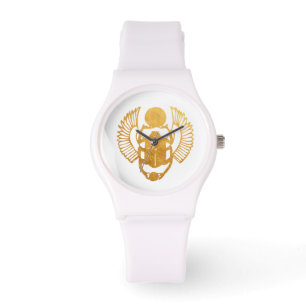 Reloj De Pulsera Scarab Egipto. Escarabajo egipcio alado.