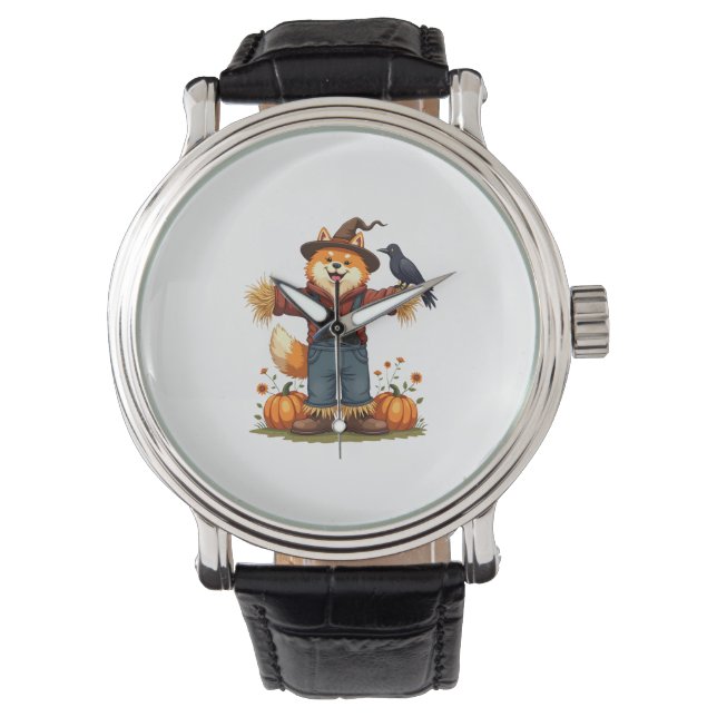 Reloj De Pulsera Scarecrow Samoyed Dog (Anverso)