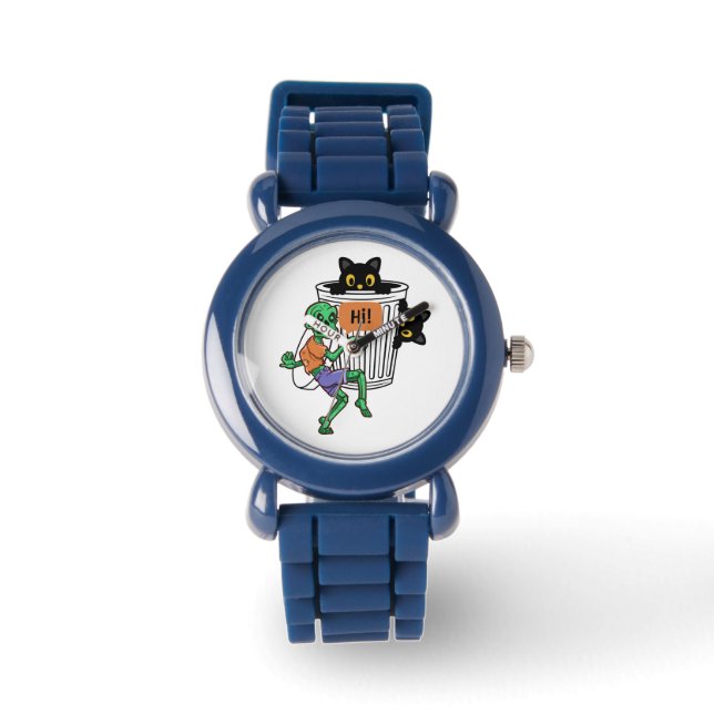 Reloj De Pulsera Scaredy Cat Halloween (Anverso)
