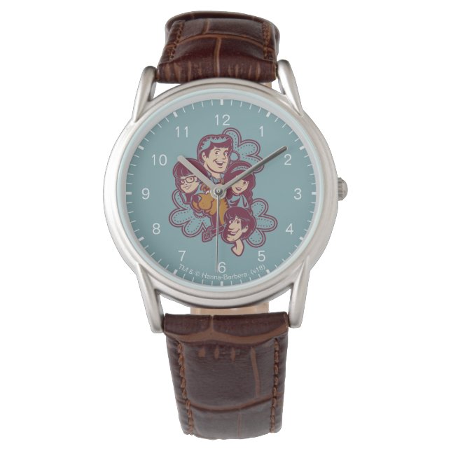 Reloj De Pulsera Scooby-Doo de flores paisas y la pandilla (Anverso)