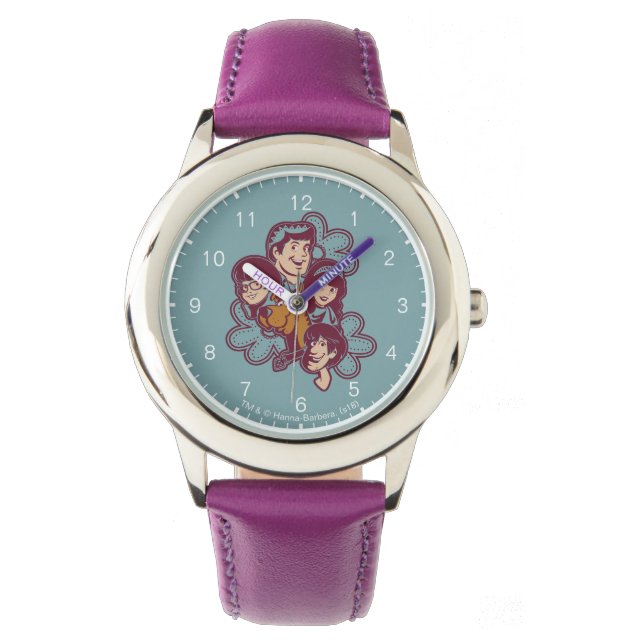 Reloj De Pulsera Scooby-Doo de flores paisas y la pandilla (Anverso)
