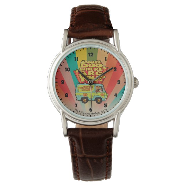 Reloj De Pulsera Scooby-Doo | "¿Dónde Estás?" Retro Personalizado V (Anverso)