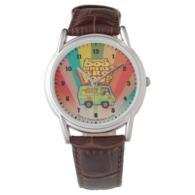 Reloj De Pulsera Scooby-Doo | "¿Dónde Estás?" Retro Personalizado V (Anverso)