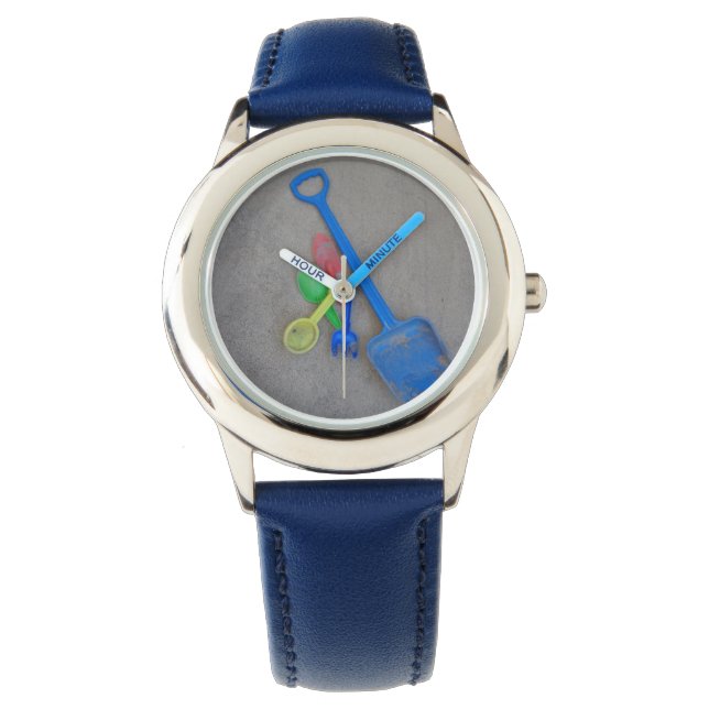 Reloj De Pulsera Scoops de arena, playground beach divertidos niños (Anverso)
