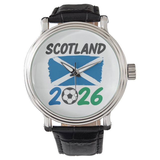 Reloj De Pulsera Scotland 2026 Soccer Fan Design / Saltire and Foot (Anverso)