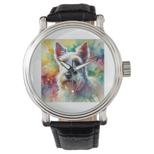 Reloj De Pulsera Scottish Terrier Serenity 020924AREF108 - Watercol