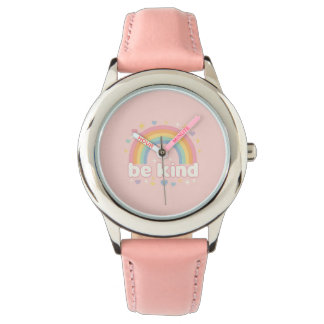 Reloj De Pulsera Sé Amable – Arcoíris Pastel de Positividad