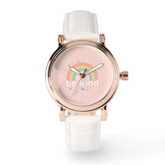 Reloj De Pulsera Sé Amable – Positividad de Arcoíris Pastel