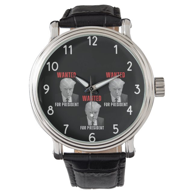 Reloj De Pulsera Se busca presidente a Donald Trump 2024 (Anverso)