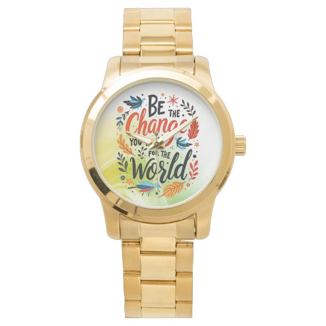 Reloj De Pulsera Sé el Cambio que Desea para el Mundo (Anverso)