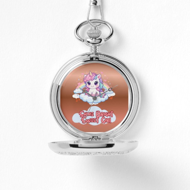 Reloj De Pulsera Sé Tu Propio Arcoíris Cute Unicornio  (Anverso)