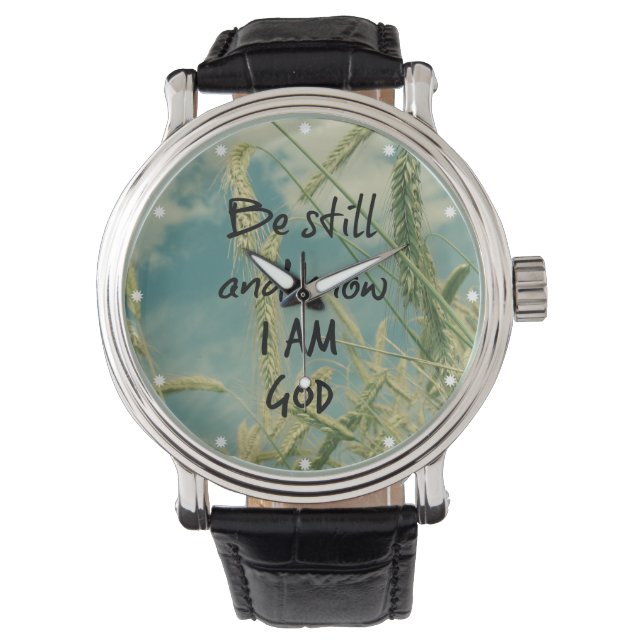 Reloj De Pulsera Sé y sé que soy Dios Verso de la Biblia (Anverso)