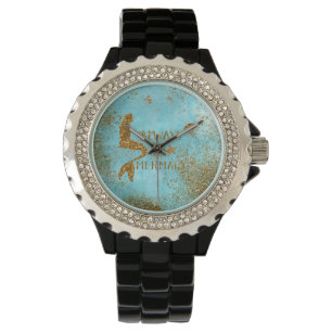 Reloj De Pulsera Sea siempre una visión de la sirena del purpurina