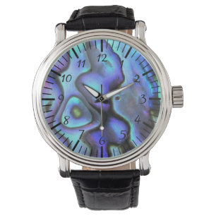 Reloj De Pulsera Seashell colorido del olmo, naturaleza hermosa