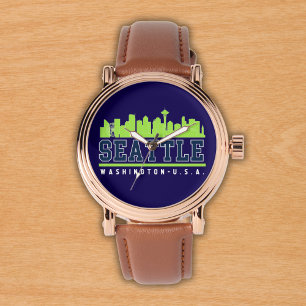 Reloj De Pulsera Seattle Washington Skyline City