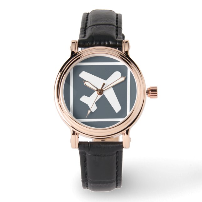 Reloj De Pulsera Seguimiento del icono del avión de aviación de avi (Anverso)