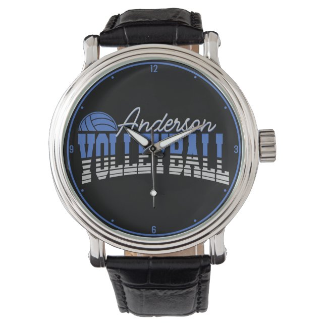 Reloj De Pulsera Selector de voleibol personalizado ADD NAME Team C (Anverso)