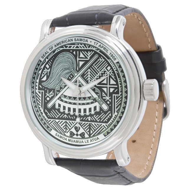 Reloj De Pulsera Sello de Samoa Americana (Angular)