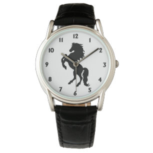 Reloj De Pulsera Semental/caballo negros majestuosos