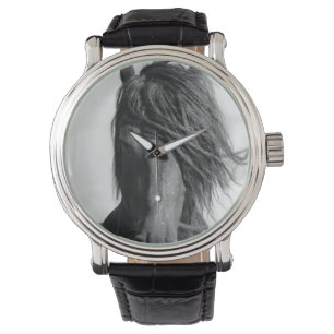 Reloj De Pulsera Semental frisio en el viento