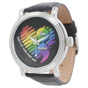 Reloj De Pulsera Semikolon Prevención del Suicidio LGBTQ Salud Ment