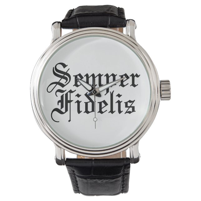 Reloj De Pulsera Semper Fidelis - Frase latina (Anverso)