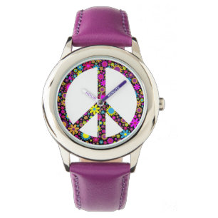 RELOJ DE PULSERA SEÑAL DE PAZ DE FLORAL GROOVY