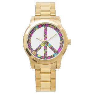 RELOJ DE PULSERA SEÑAL DE PAZ DE FLORAL GROOVY