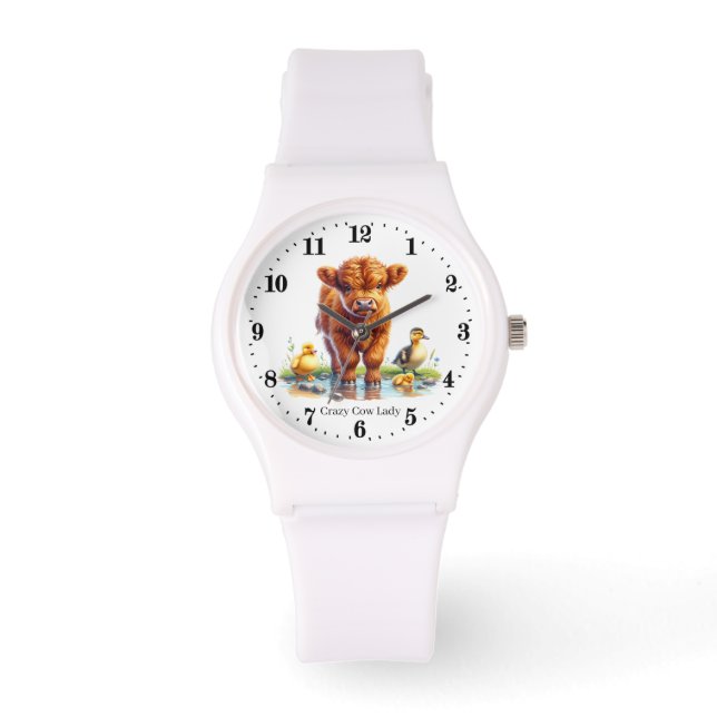 Reloj De Pulsera Señora vaca loca linda  (Anverso)
