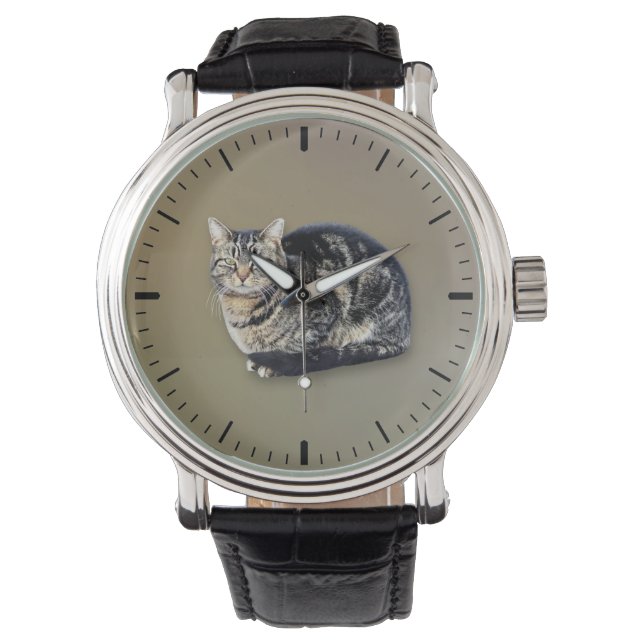 Reloj De Pulsera Sentada de gatos de tabla (Anverso)