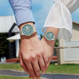 Reloj De Pulsera Sentimental botanical monogram wristwatch