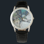 Reloj De Pulsera Separación<br><div class="desc">Separación I por Tim OToole. Presenta colores oscuros y neutros para crear una forma abstracta. Utiliza formas geométricas y líneas de pintura tipo goteo.</div>