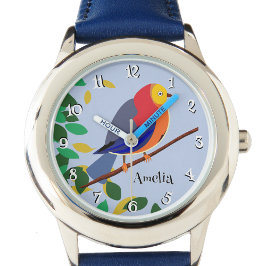 Reloj De Pulsera Serenade cromática: Pájaro en una sucursal infanti