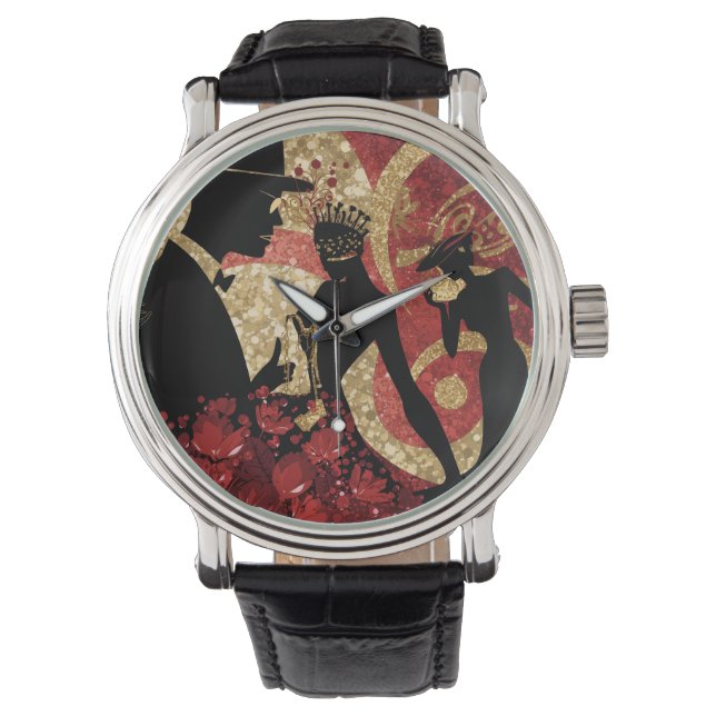 Reloj De Pulsera Serenata de Jazz Abstracta (Anverso)