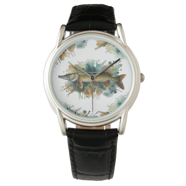 Reloj De Pulsera Serie acuarela: Pike (Anverso)