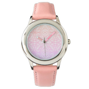 Reloj De Pulsera Serie de patrones de mandala Soft Pink Dream