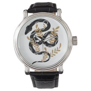 Reloj De Pulsera Serpiente con plantas