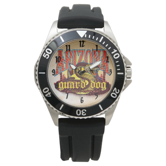 Reloj De Pulsera Serpiente de Perro de la Guardia de Arizona (Anverso)