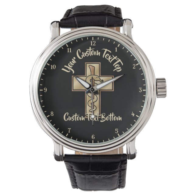 Reloj De Pulsera Serpiente en Cruz (Anverso)