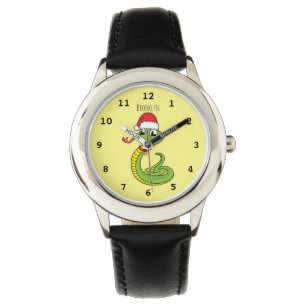 Reloj De Pulsera Serpiente verde suave con personalizado de sombrer