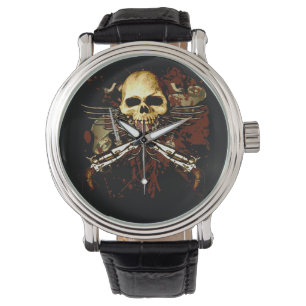 Reloj De Pulsera Sesgun Skull Time